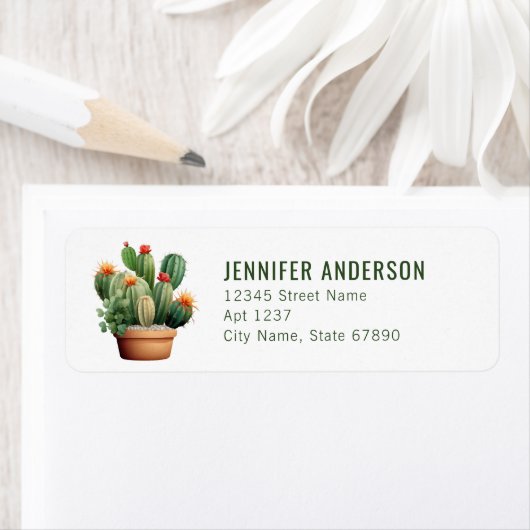 Cactus Return Address Labels (Insitu)