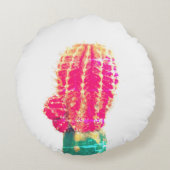 Cactus rose Photo Coussin rond (Dos)