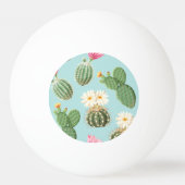Cactus, roze bloemen: licht decor pingpongballen (Voorkant)