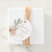 Cactus roze bloemenboho meisje baby shower dank je bedankjes labels (In situ)
