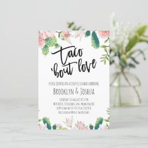 Cactus Roze Taco 'bout Love Koppels Bruiloft Kaart