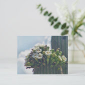 Cactus Saguaro en fleur carte postale (Debout devant)