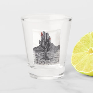 Cactus Saguaro en stylo et en verre d'encre