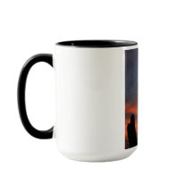 Cactus Sahuaro avec une superbe tasse au coucher d
