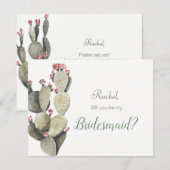 Cactus Seras-Tu Ma Carte De Maîtrise D'Épouse (Devant / Derrière)