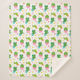 Cactus Sherpa Blanket Deken