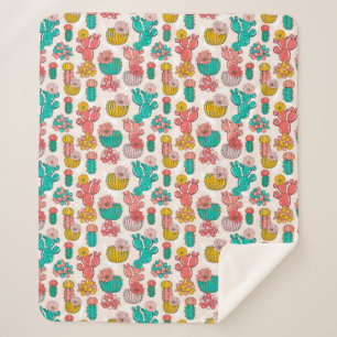 Cactus Sherpa Blanket Sherpa Deken
