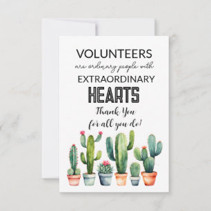 Cactus Simple Volunteer Appreciation Week Card Kaart