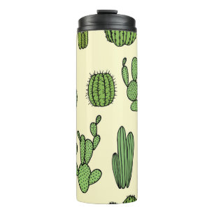 Cactus Sketch:  bloemenelegantie. Thermosbeker