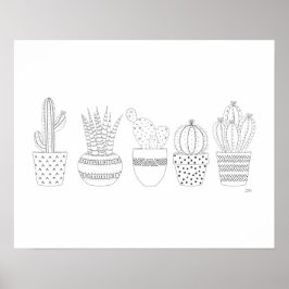 Cactus Sketch Poster