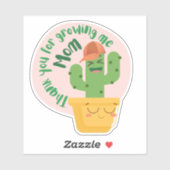 Cactus son en mam plant sticker (Vel)