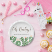 Cactus succulent baby shower bord (Feest)