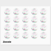 Cactus & Succulent Bloemen Bruiloft Dank u Ronde Sticker (Vel)