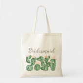 Cactus succulent bridesmaid gift canvas tas (Voorkant)