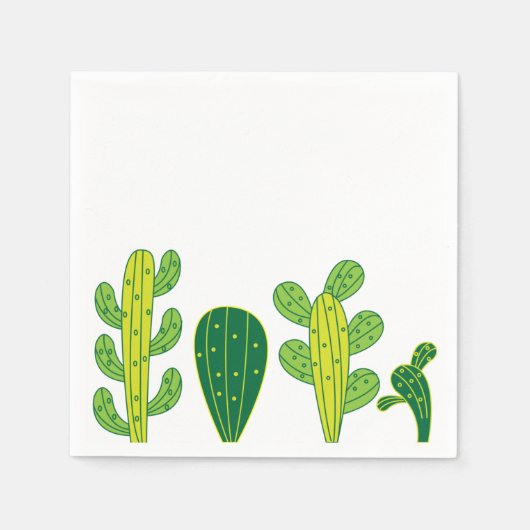 Cactus Succulent Cacti Feest Servet (Voorkant)