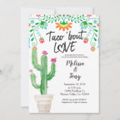 Cactus Succulent Couples Shower Invitation Kaart (Voorkant)