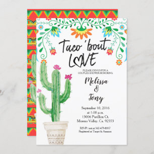 Cactus Succulent Couples Shower Invitation Kaart