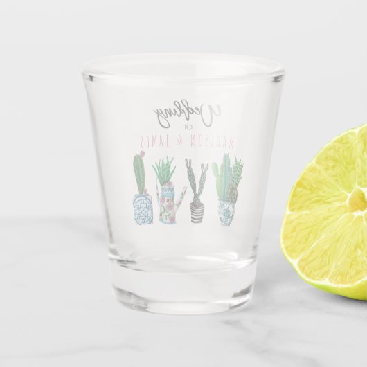 Cactus Succulent | Fiesta-partij | Weddenschap | Shot Glas (Achterkant)
