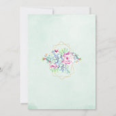 Cactus Succulent Geometrische Botanische Bruiloft Kaart (Achterkant)