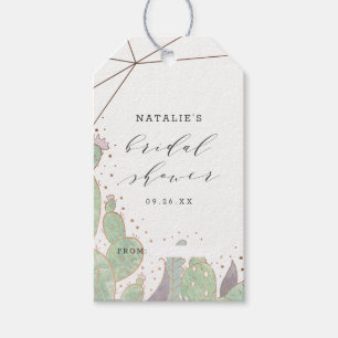 Cactus & Succulent Geometrische Bruids Display Dou Cadeaulabel