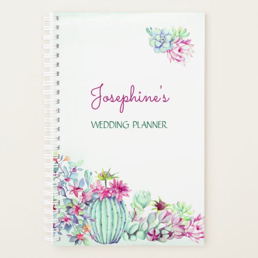 Cactus & Succulent gepersonaliseerd Planner (Voorkant)