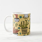 Cactus Succulent: Hand getrokken schets Koffiemok (Links)