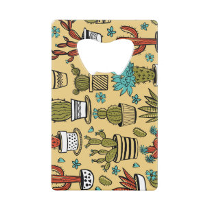 Cactus Succulent: Hand getrokken schets Kredietkaart Flessenopener