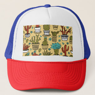 Cactus Succulent: Hand getrokken schets Trucker Pet