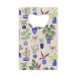 Cactus Succulent Houseplant Blush Pink Kredietkaart Flessenopener