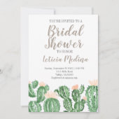 Cactus succulent mariage invitation de douche nupt (Devant)