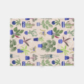 Cactus Succulent Patroon Fleece Deken (Voorkant (Horizontaal))