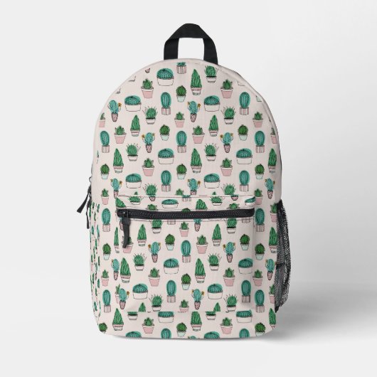 Cactus Succulent Pattern Bedrukte Rugzak (Voorkant)