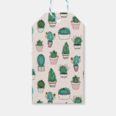 Cactus Succulent Pattern Cadeaulabel (Voorkant)