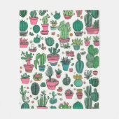 Cactus Succulent Pattern Fleece Deken (Voorkant)