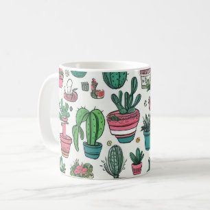 Cactus Succulent Pattern Koffiemok