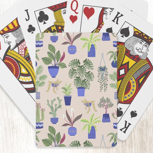 Cactus Succulent Pattern Pokerkaarten