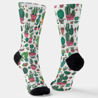 Cactus Succulent Pattern Sokken
