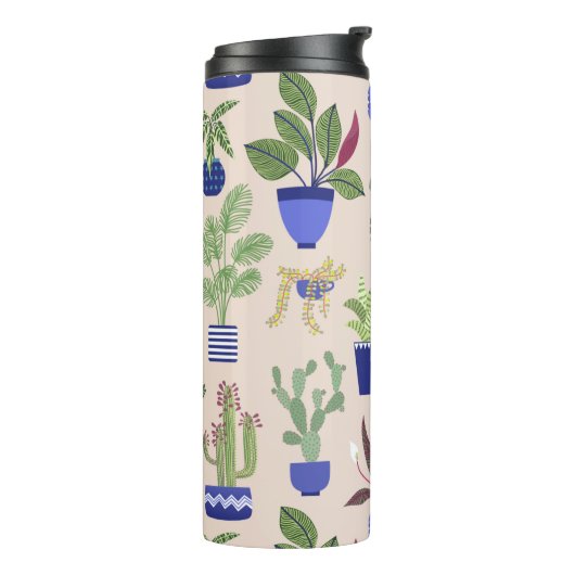 Cactus Succulent Pattern Thermosbeker (Gedraaid links)