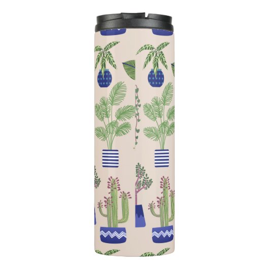 Cactus Succulent Pattern Thermosbeker (Achterkant)
