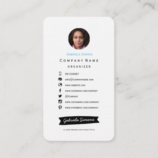 Cactus Succulent Pattern | VISITEKAARTJES (Achterkant)