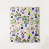 Cactus Succulent Pattern Wandkleed (Voorkant)
