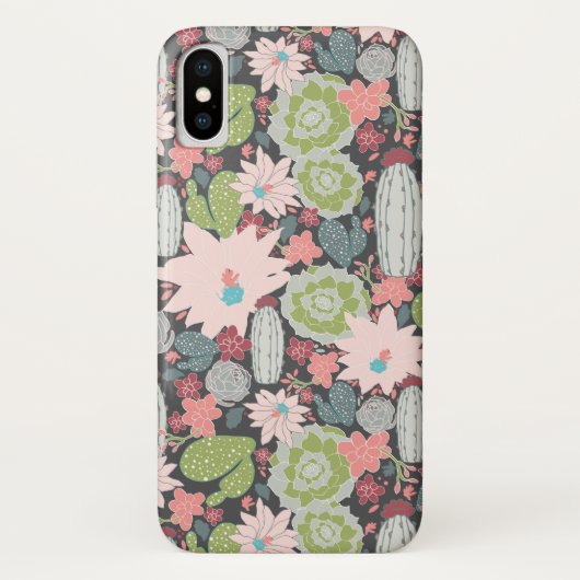 Cactus Succulent Planten Patroon Case-Mate iPhone Case (Achterkant)