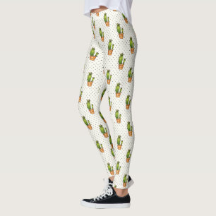 Cactus & Succulent Polk Dot Patroon 3 Leggings