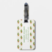 Cactus & Succulent Polk Dot Pattern Bagagelabel (Achterkant verticaal)