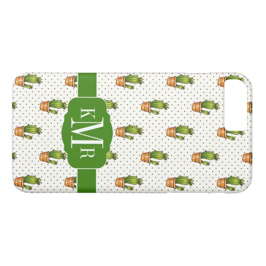 Cactus & Succulent Polk Dot Pattern Case-Mate iPhone Case (Achterkant (Horizontaal))
