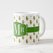 Cactus & Succulent Polk Dot Pattern Grote Koffiekop (Voorkant rechts)