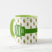 Cactus & Succulent Polk Dot Pattern Mok (Voorkant links)