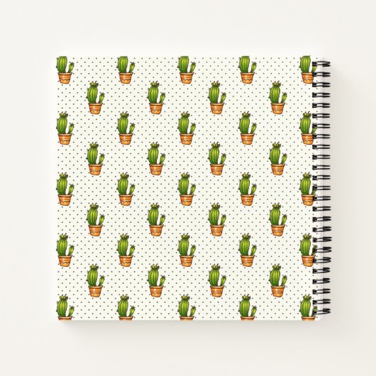 Cactus & Succulent Polk Dot Pattern Notitieboek (Achterkant)