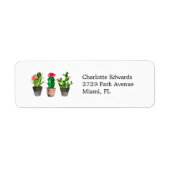 Cactus Succulent Return Address Labels (Voorkant)