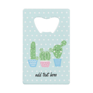 cactus, succulent, schattig kunstfesta, mexicaan, kredietkaart flessenopener